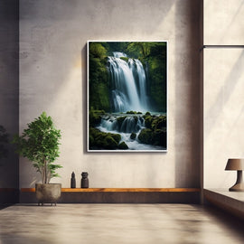 Tableau de Cascade, art mural décoration nature
