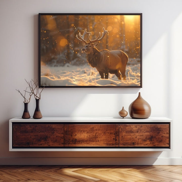 Tableau de Cerf, art mural décoration nature