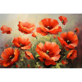 Tableau En Peinture De Coquelicot
