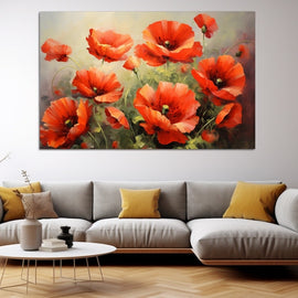 Tableau De Coquelicot En Peinture