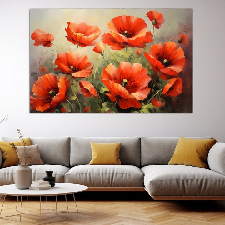 Tableau De Coquelicot En Peinture