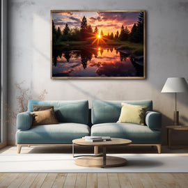 Tableau De Coucher De Soleil