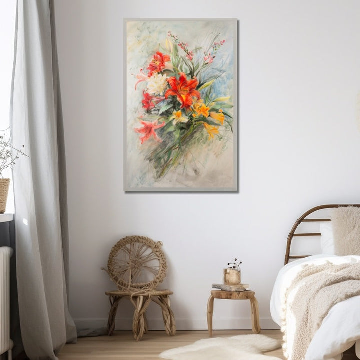 Tableau De Fleurs Au Pastel