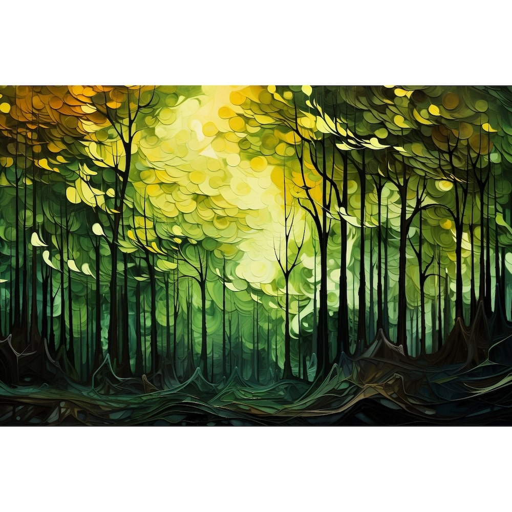 Tableau Abstrait de Forêt, art mural décoration nature