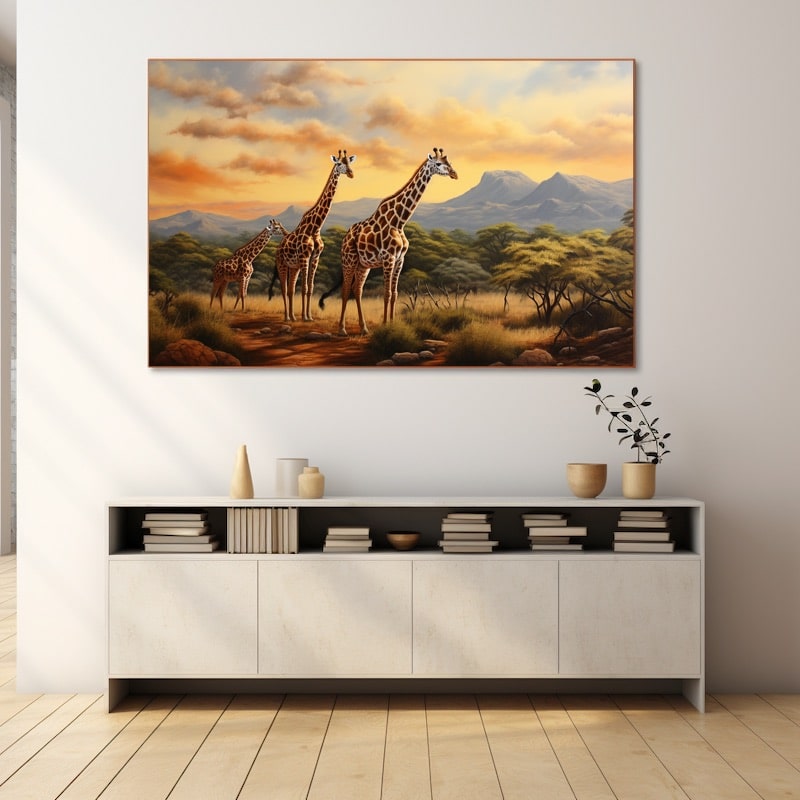 Tableau De Girafe Artistique