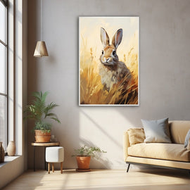 Tableau de Lapin, art mural décoration nature