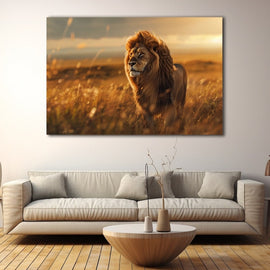 Tableau de Lion, art mural décoration nature