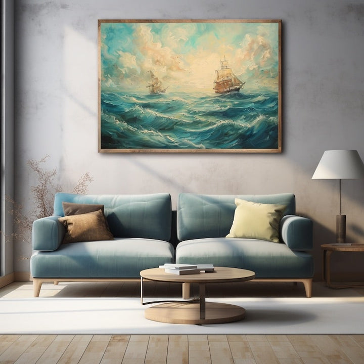 Tableau de Mer et Bateaux Peinture, art mural décoration nature