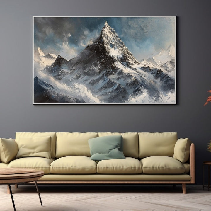 Tableau de Montagne Ancien, art mural décoration nature