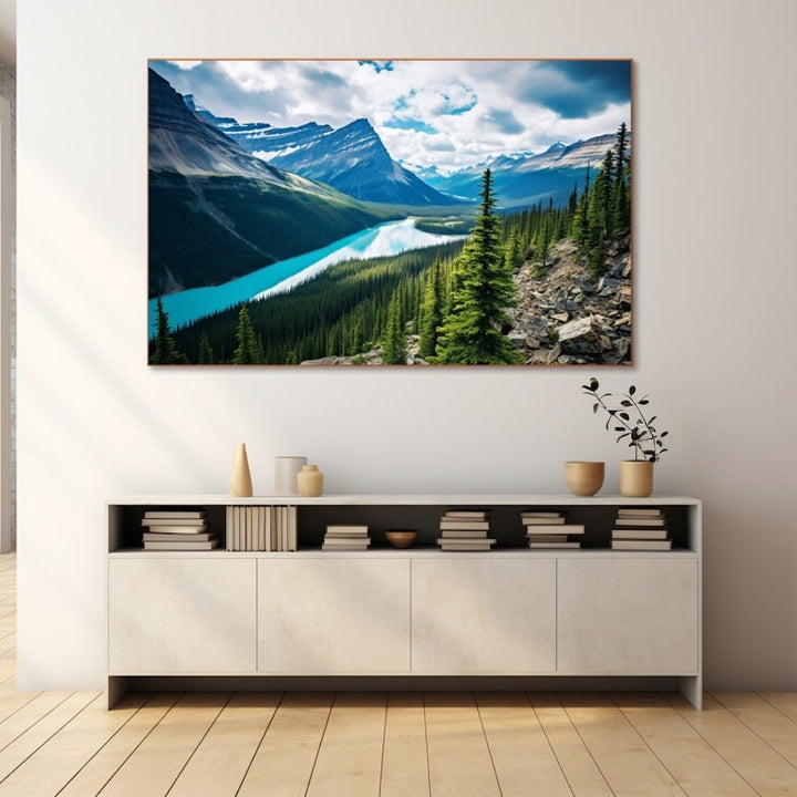 Tableau Vallée d'Altitude, art mural décoration nature