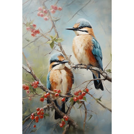 Tableau de Peinture d'Oiseaux, art mural décoration nature, vue 2