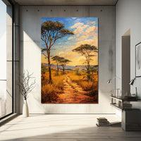 Thumbnail for Tableau De Peinture Paysage Africain