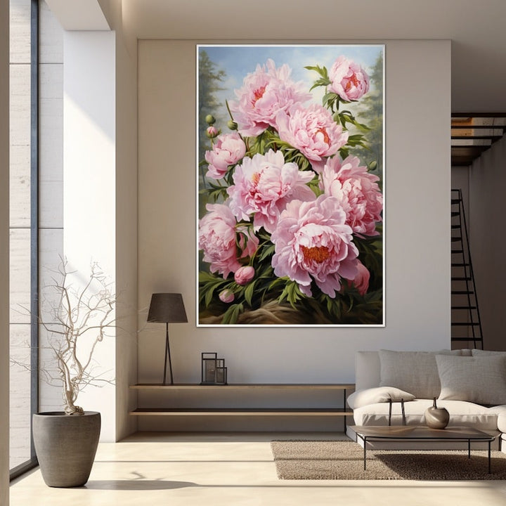 Tableau De Pivoine En Peinture