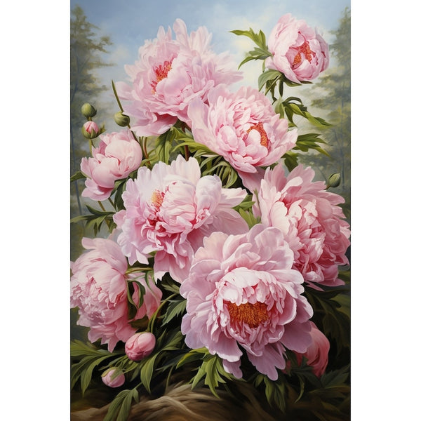Tableau De Pivoine Peinture