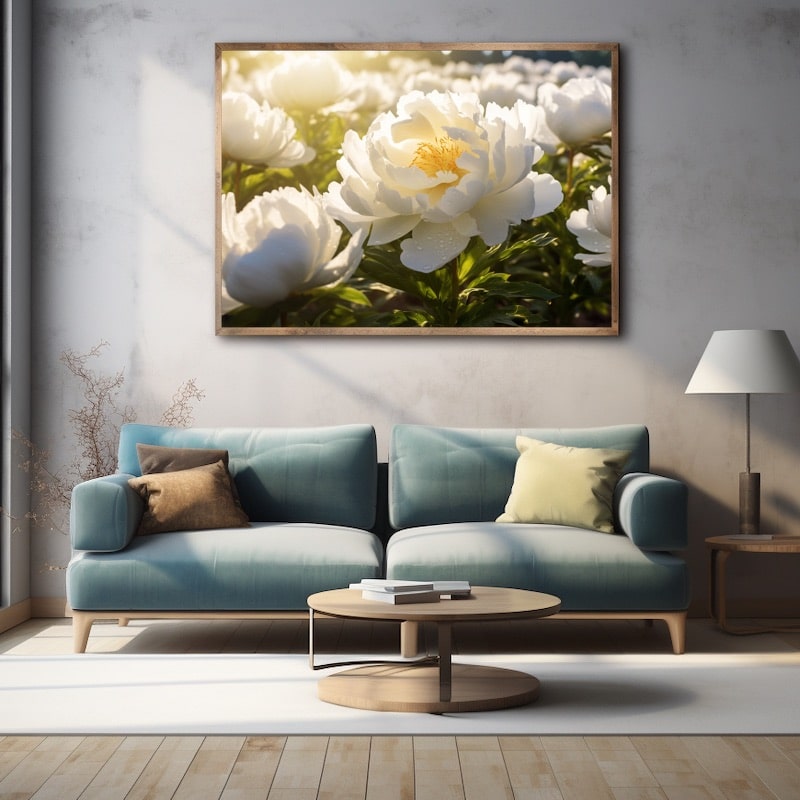 Tableau De Pivoines Blanches