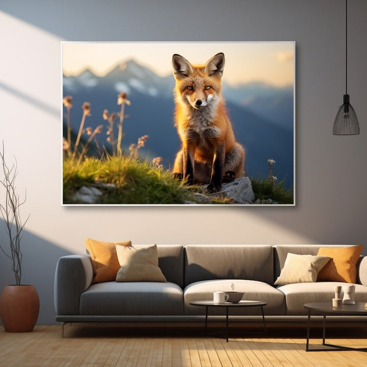 Tableau de Renard Roux, art mural décoration nature