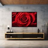 Maleri med rød rose