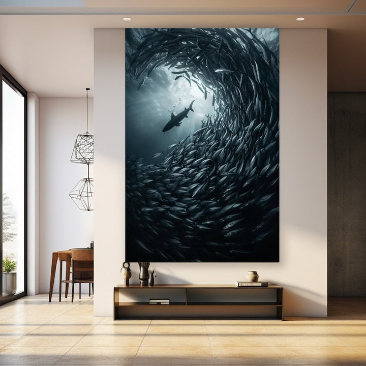 Tableau de Sardines, art mural décoration nature