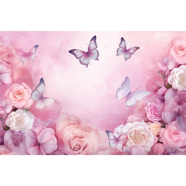 Tableau Deco Fille Papillon, art mural décoration nature