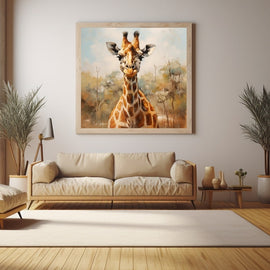 Tableau Déco Girafe, art mural décoration nature