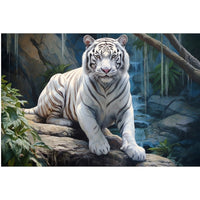 Thumbnail for Tableau Déco Intérieure Tigre Blanc