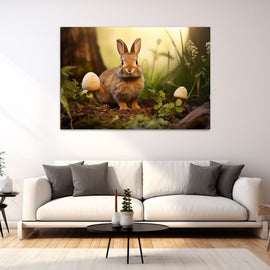 Tableau Déco Lapin, art mural décoration nature