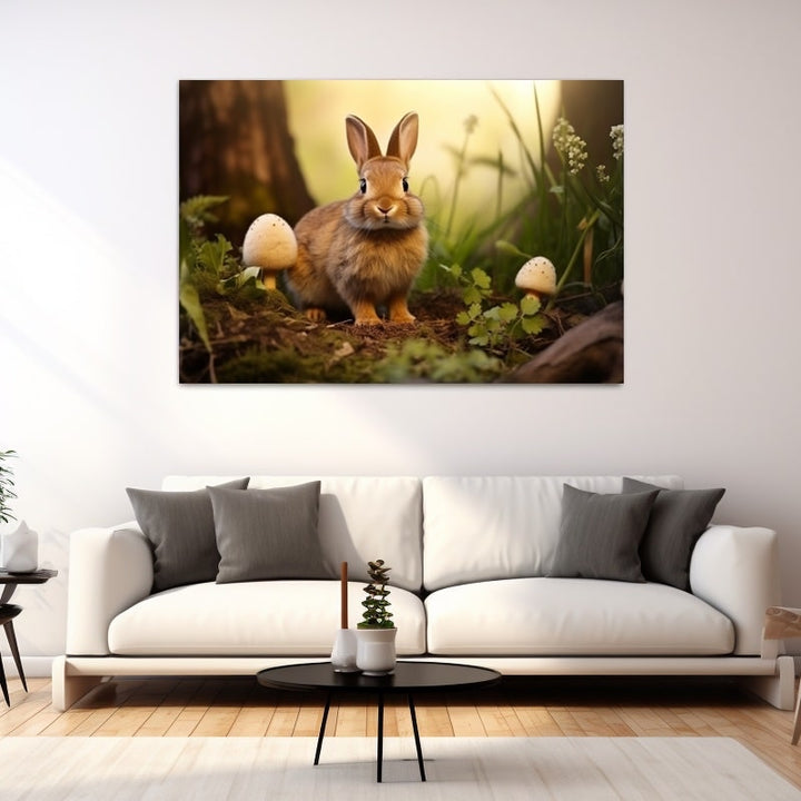 Tableau Déco Lapin, art mural décoration nature