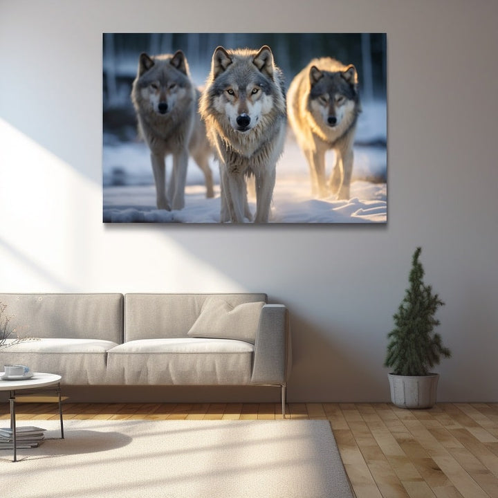 Tableau Déco Loup, art mural décoration nature