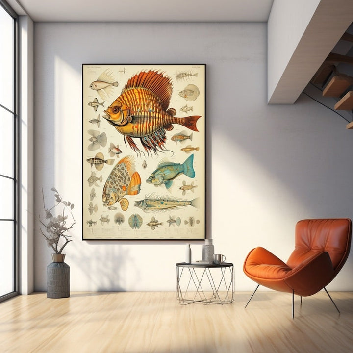 Tableau Déco Poissons de Mer, art mural décoration nature