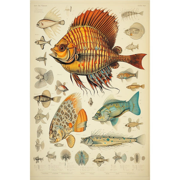 Tableau Déco Poissons de Mer, art mural décoration nature