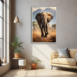 Tableau Déco Rectangle Éléphant, art mural décoration nature