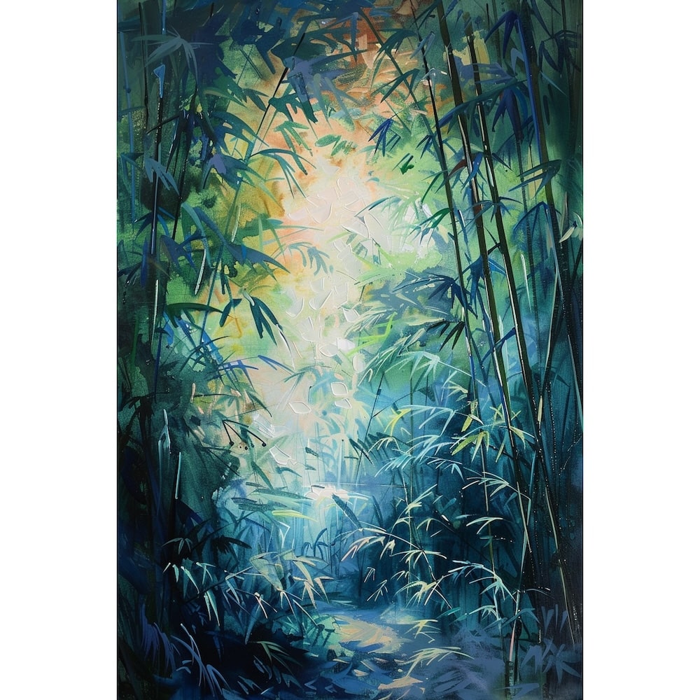 Tableau Déco Bambou, art mural décoration nature