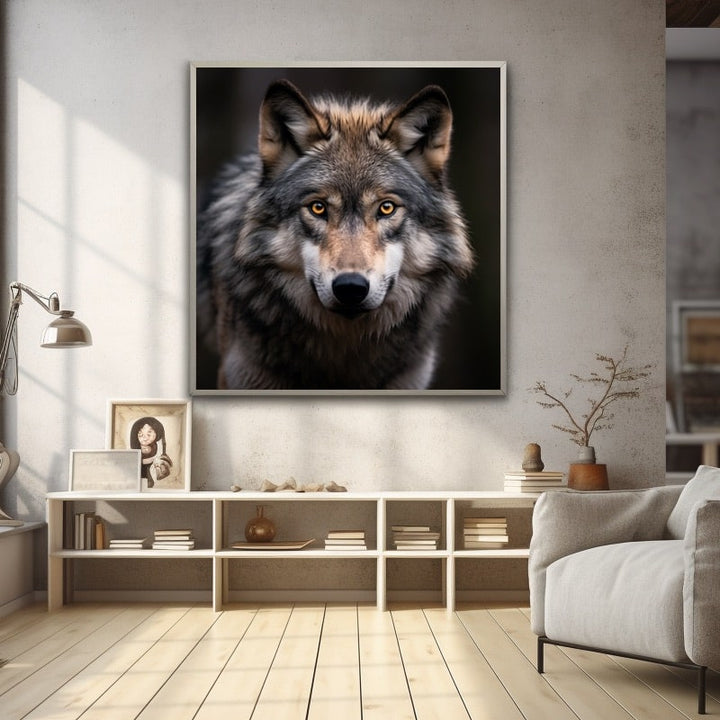 Tableau Décoration Loup, art mural décoration nature