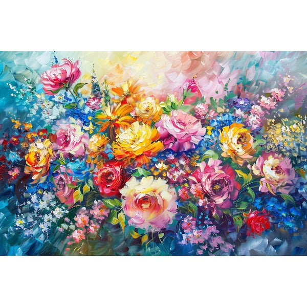 Tableau Des Fleurs En Peinture Acrylique