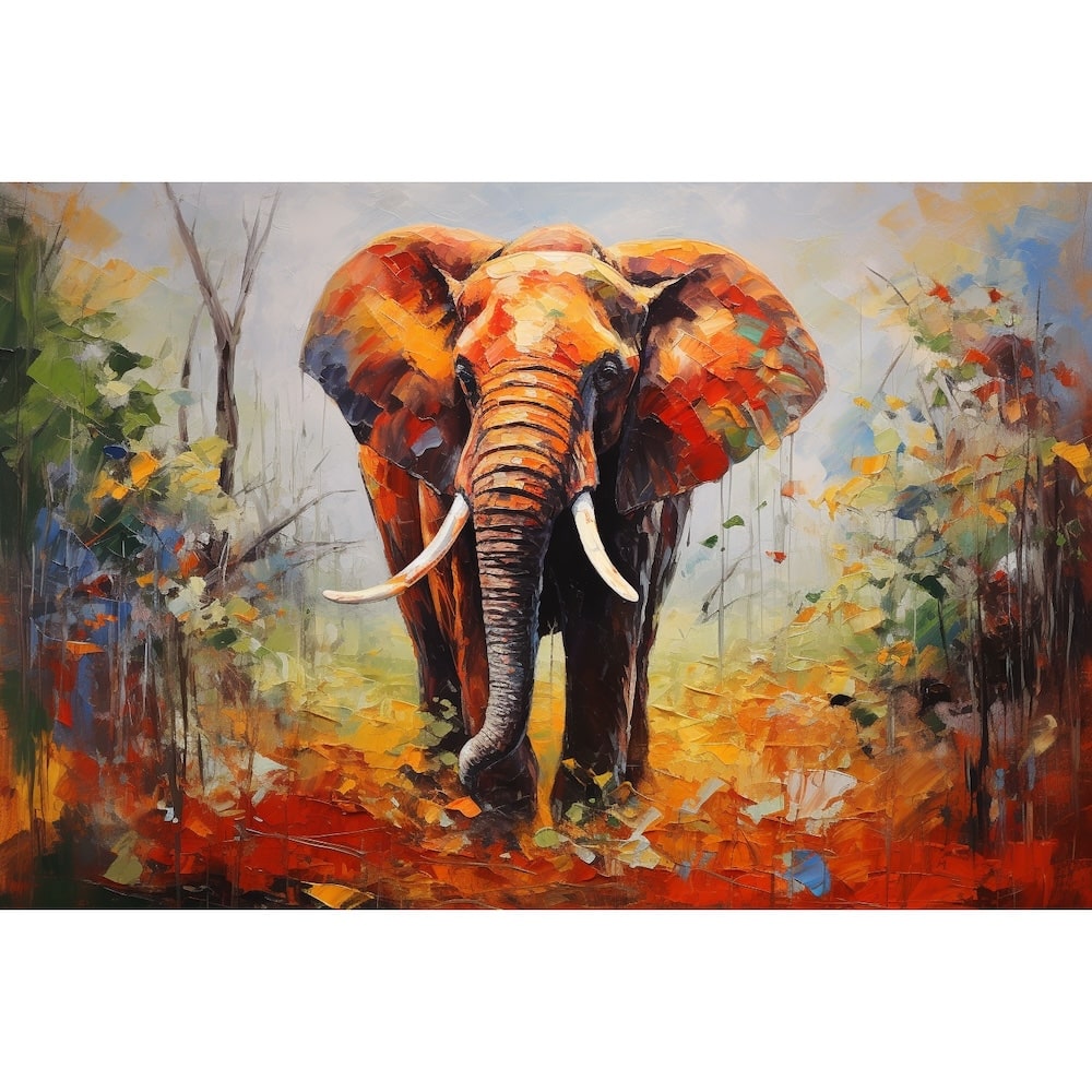 Tableau Éléphant Design, art mural décoration nature