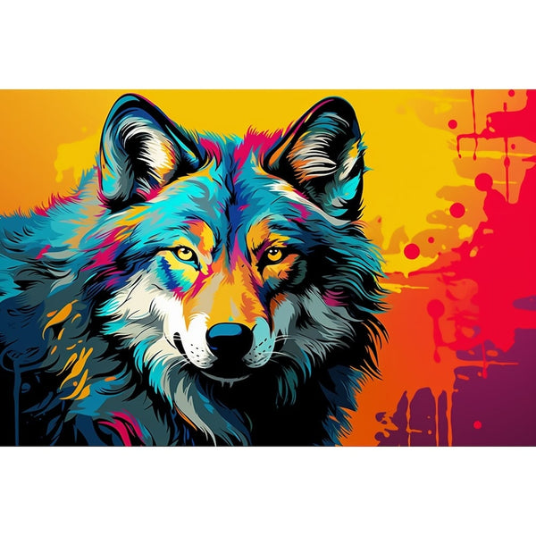 Tableau Loup Design, art mural décoration nature