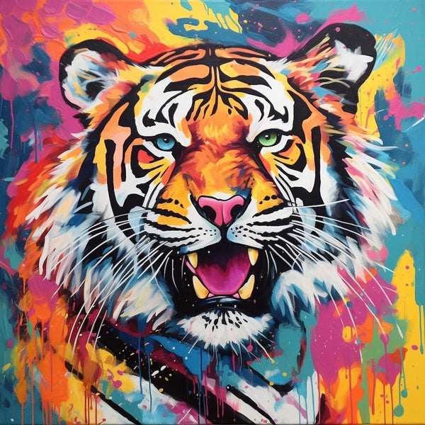 Tableau Tigre Design, art mural décoration nature