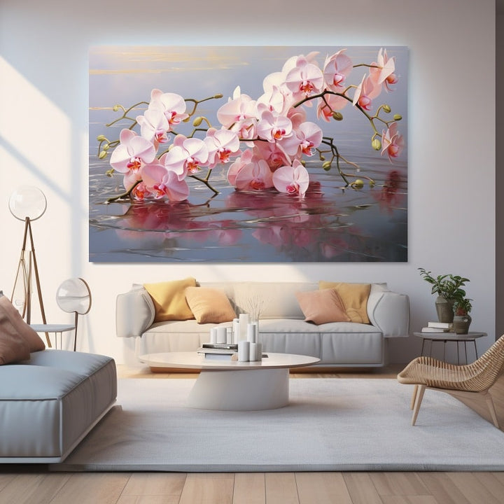 Tableau Design Zen Orchidée Rose