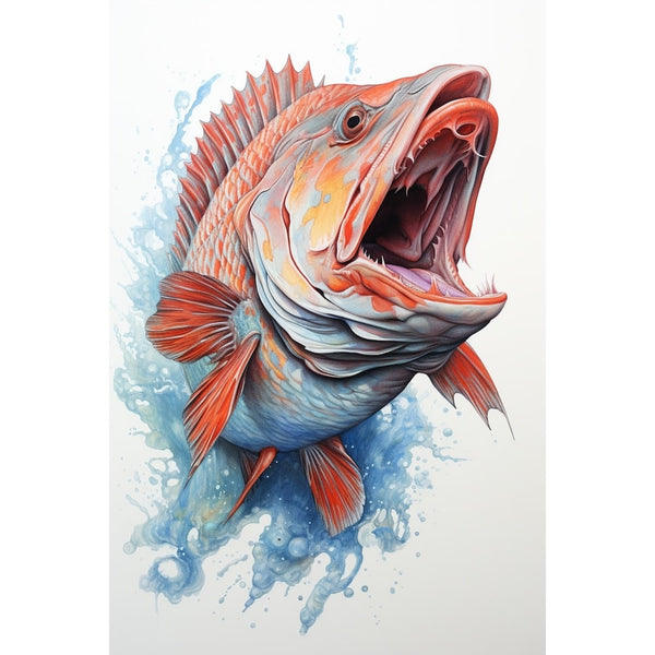 Tableau de Dessin Déco Marine Poisson, art mural décoration nature