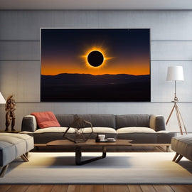 Tableau Éclipse Solaire, art mural décoration nature