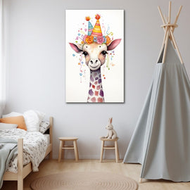Tableau École Dessin Girafe, art mural décoration nature