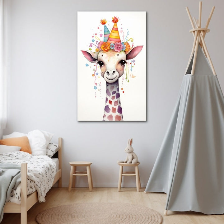 Tableau École Dessin Girafe, art mural décoration nature