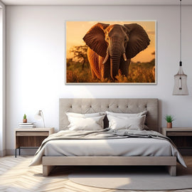 Tableau Éléphant Afrique, art mural décoration nature