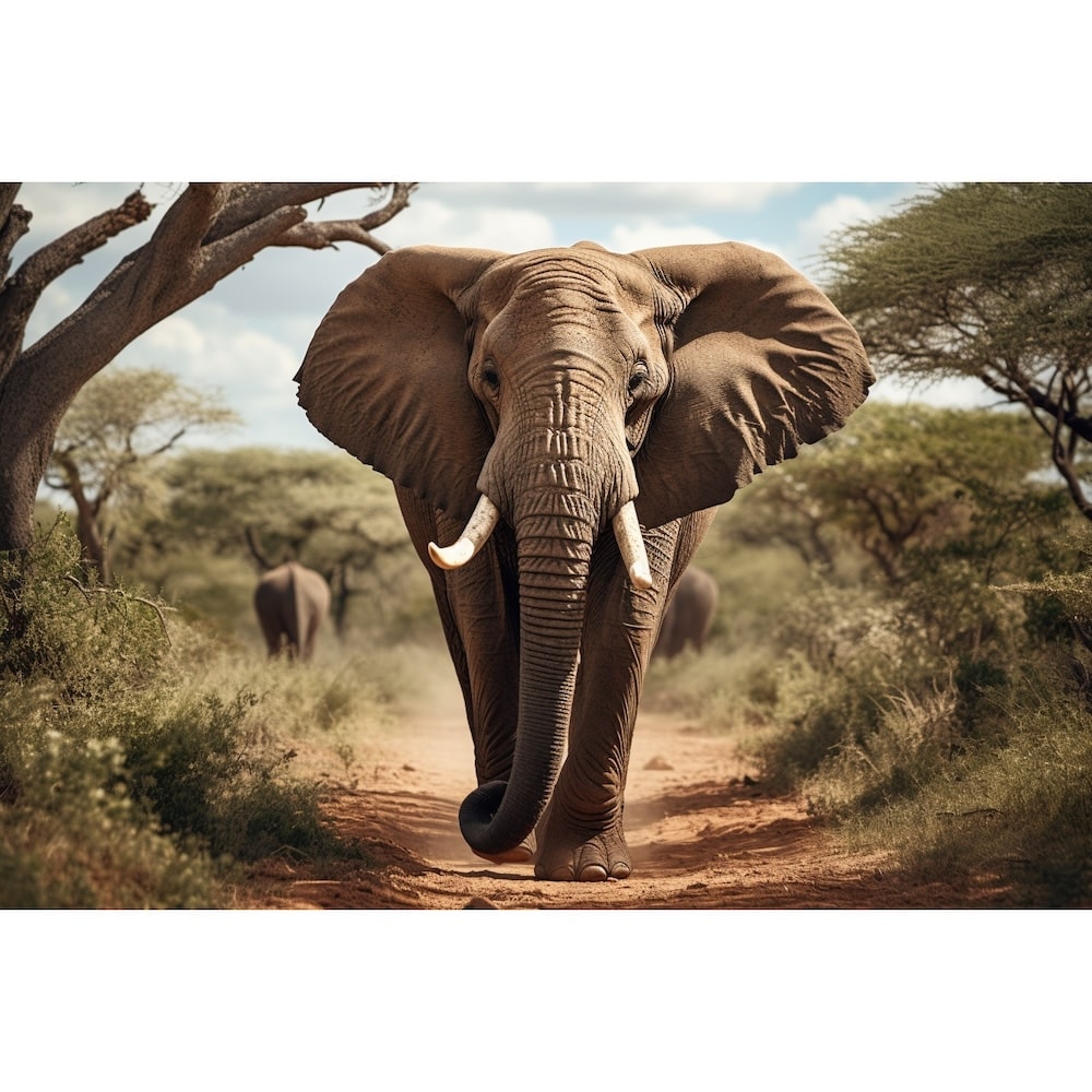 Tableau D'Éléphant Coloré, art mural décoration nature