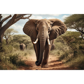 Tableau D'Éléphant Coloré, art mural décoration nature