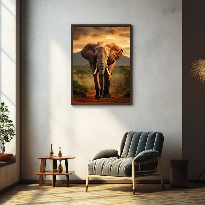 Tableau Éléphant Couleur, art mural décoration nature
