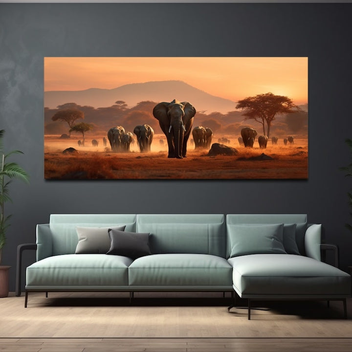 Tableau Éléphant Grand Format, art mural décoration nature
