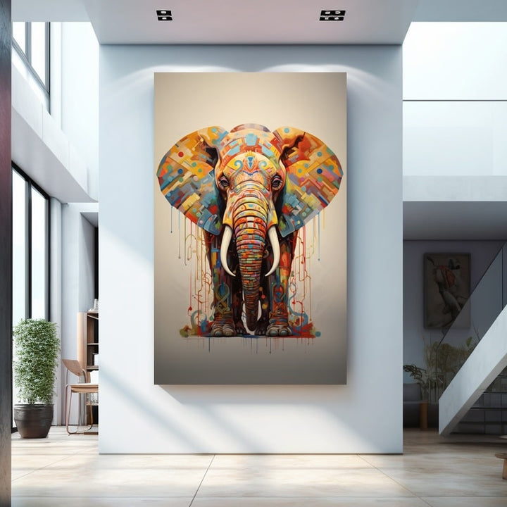 Tableau Éléphant Moderne, art mural décoration nature