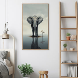 Tableau Éléphant Nordique, art mural décoration nature