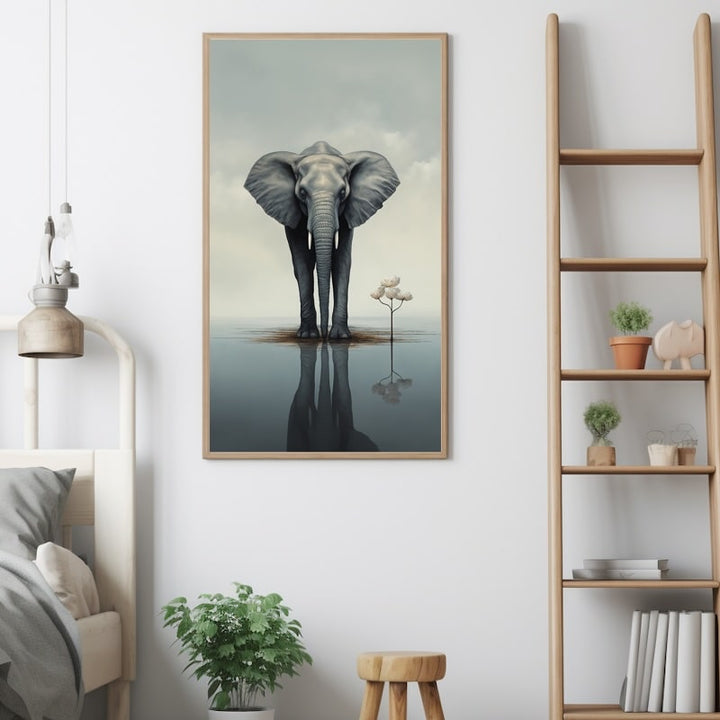 Tableau Éléphant Nordique, art mural décoration nature